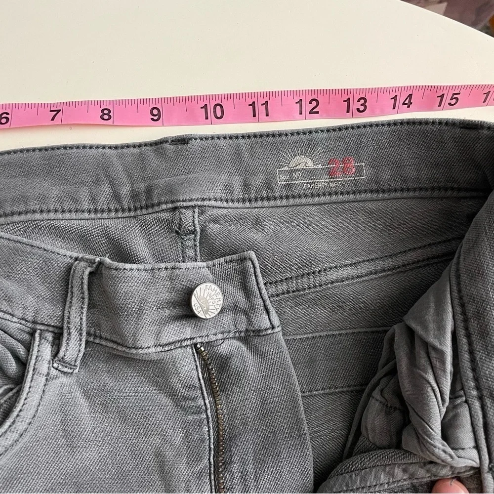 Faherty Stretch Terry 5 Pocket Pant Slim Fit Gray Men’s 28x33